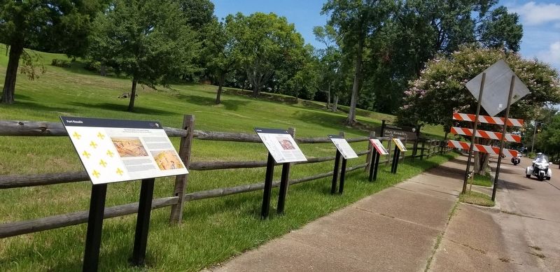 The Spanish Lay Out a Permanent Town Marker image. Click for full size.