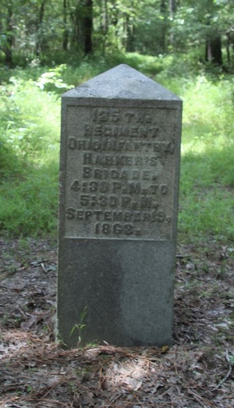 125th Ohio Infantry Marker. Click for full size. 125th Ohio Infantry Marker image. Click for full size.