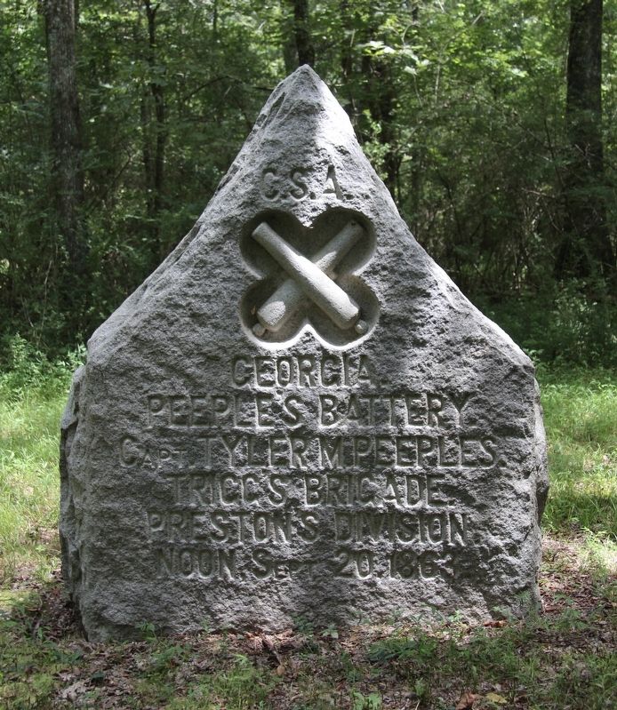 Peeple's Georgia Battery Marker. Click for full size. Peeple's Georgia Battery Marker image. Click for full size.