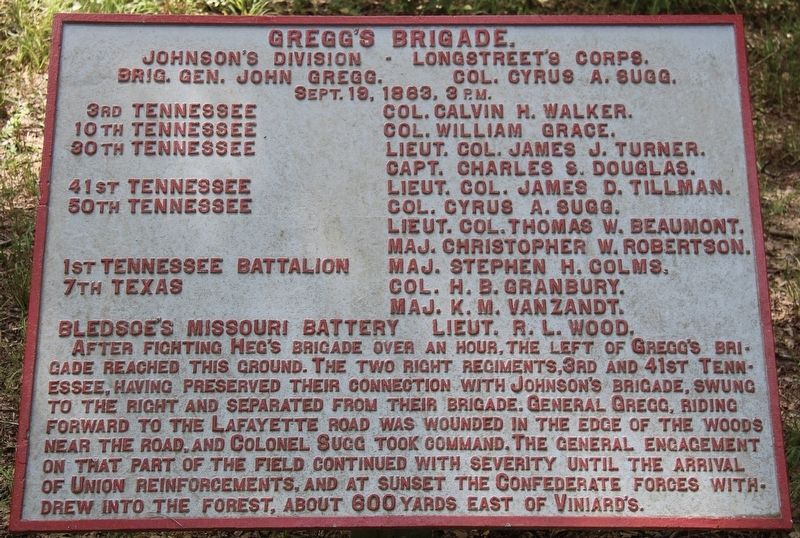 Gregg's Brigade Marker image. Click for full size.