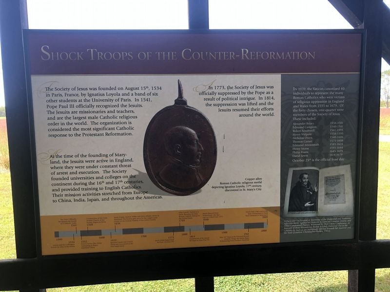 Shock Troops of the Counter-Reformation Marker image. Click for full size.