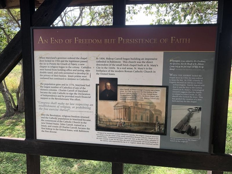An End of Freedom but Persistence of Faith Marker image. Click for full size.