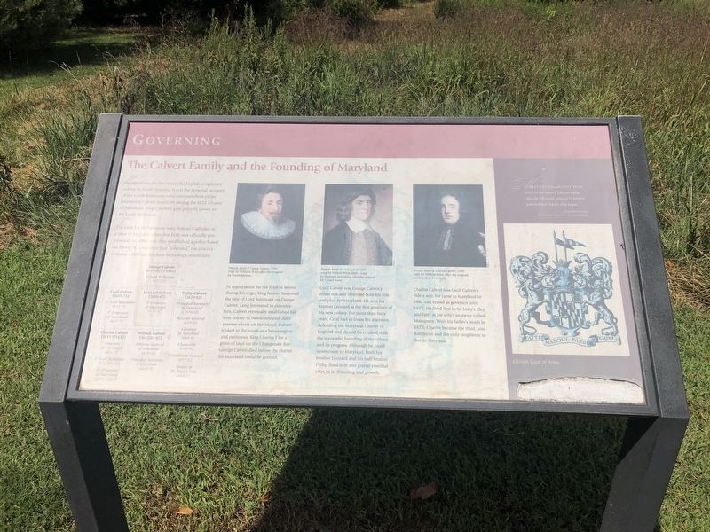 The Calvert Family and the Founding of Maryland Marker image. Click for full size.