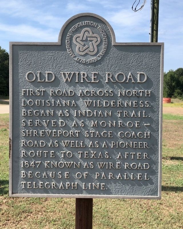 Old Wire Road Marker image. Click for full size.