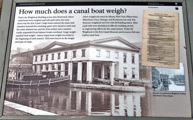 How Much Does a Canal Boat Weigh? Marker image. Click for full size.