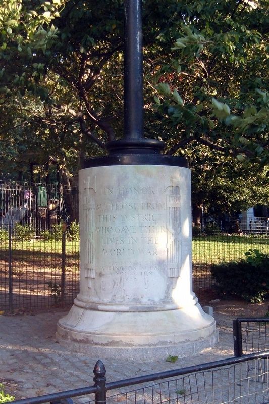Washington Square WWI Memorial. Click for full size. Washington Square WWI Memorial image. Click for full size.