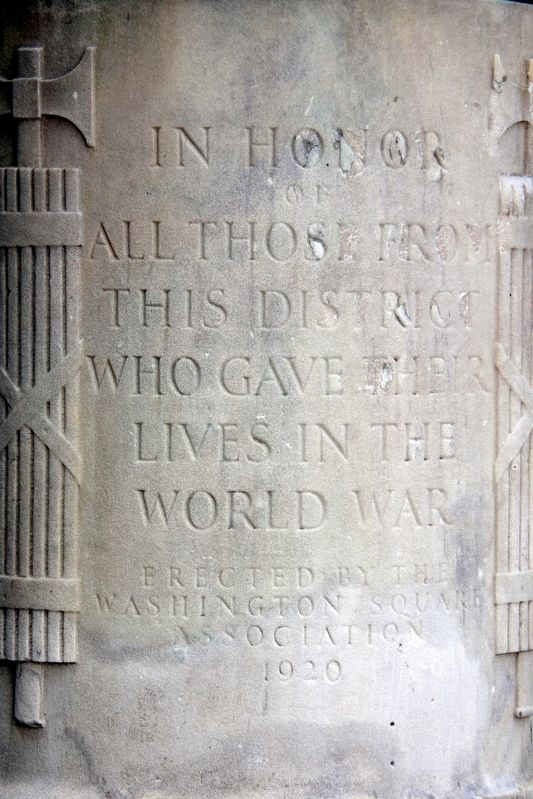 Washington Square WWI Memorial image. Click for full size.