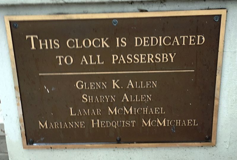 The Plaza Building Clock Plaque image. Click for full size.