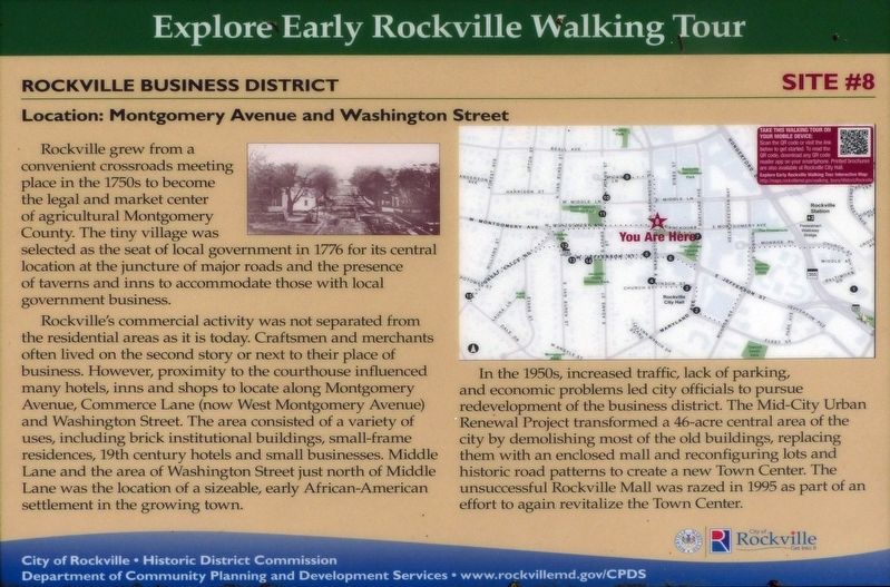 Rockville Business District Marker image. Click for full size.