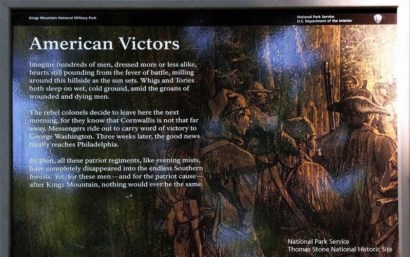 American Victors Marker (Upper two-thirds of marker). Click for full size. American Victors Marker (Upper two-thirds of marker) image. Click for full size.