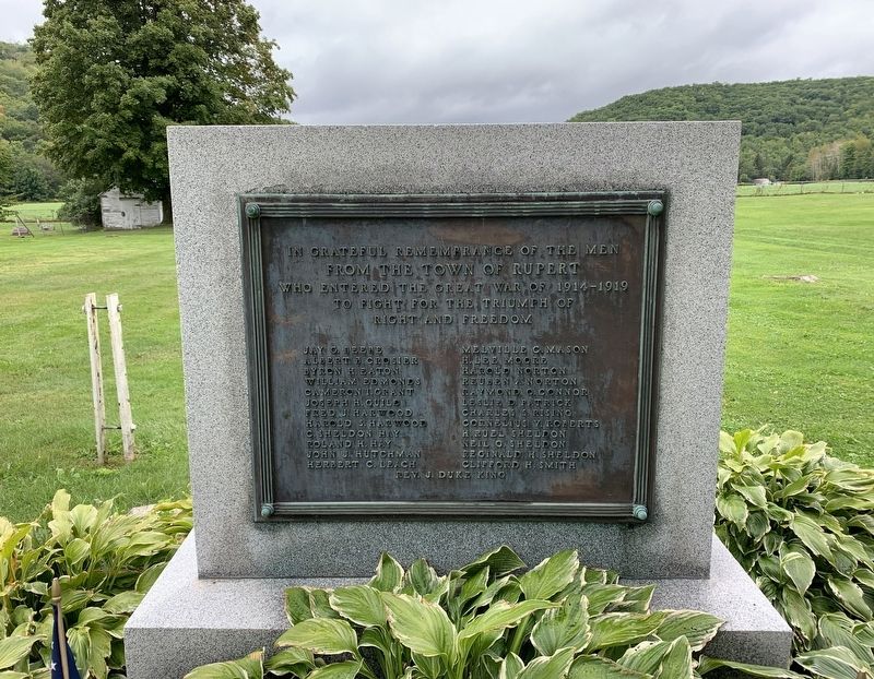 Town of Rupert Great War Memorial. Click for full size. Town of Rupert Great War Memorial image. Click for full size.
