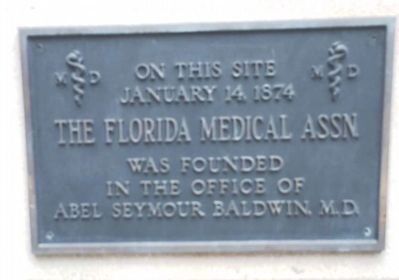 The Florida Medical Assn Marker image. Click for full size.