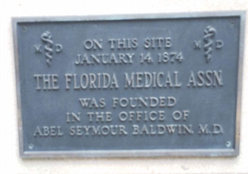 The Florida Medical Assn Marker. Click for full size. The Florida Medical Assn Marker image. Click for full size.
