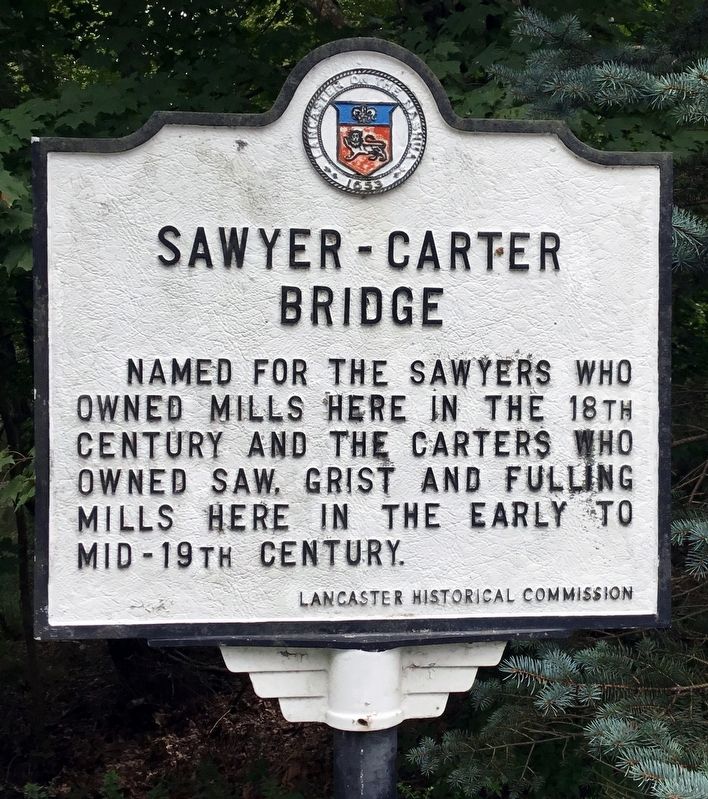 Sawyer-Carter Bridge Marker image. Click for full size.