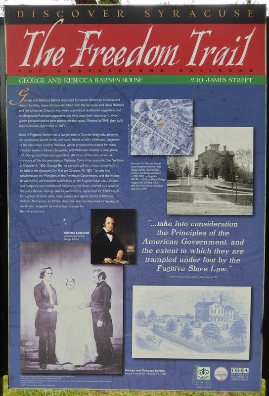 George and Rebecca Barnes House Marker. Click for full size. George and Rebecca Barnes House Marker image. Click for full size.
