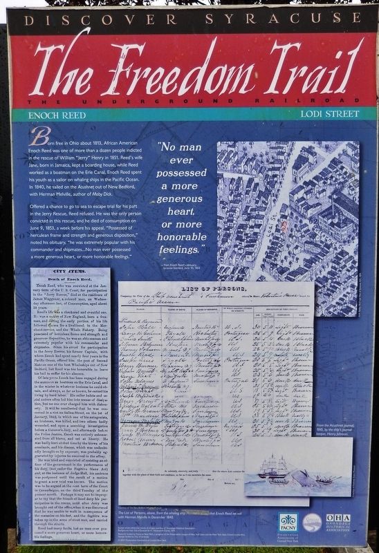 Enoch Reed Marker. Click for full size. Enoch Reed Marker image. Click for full size.
