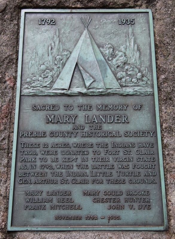 Mary Lander Marker image. Click for full size.