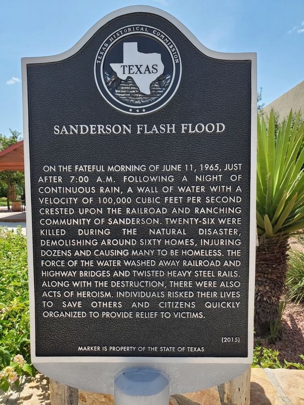 Sanderson Flash Flood Marker image. Click for full size.
