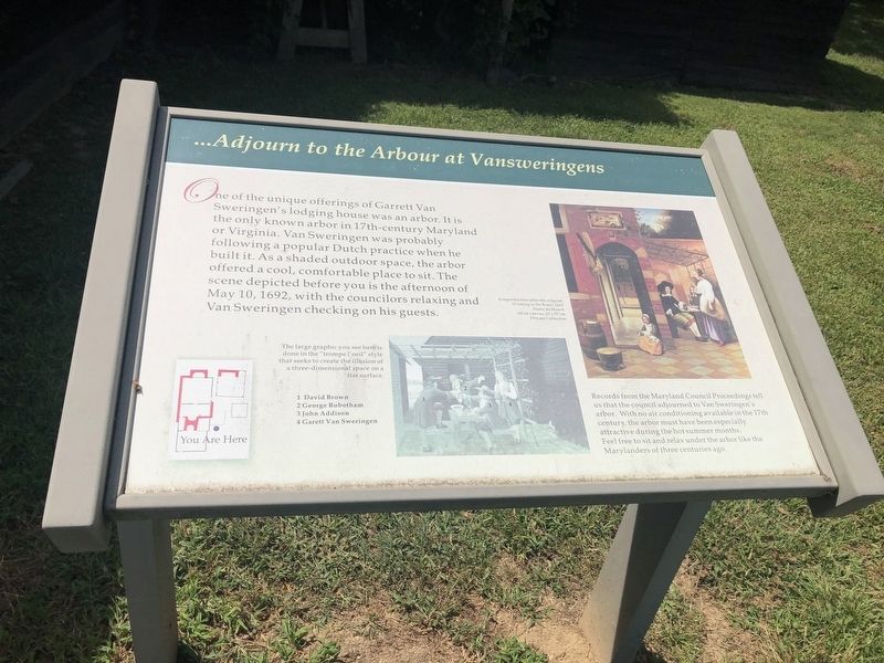 ...Adjourn to the Arbour at Vansweringens Marker image. Click for full size.