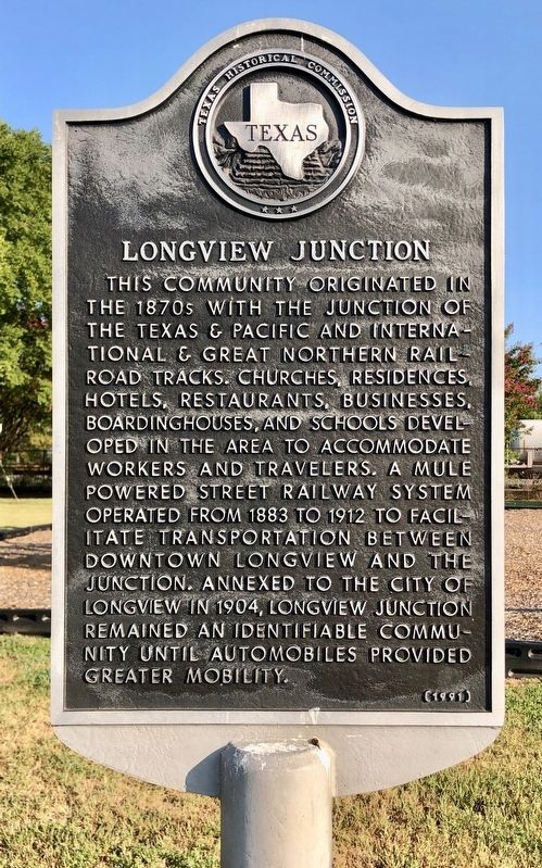 Longview Junction Marker image. Click for full size.