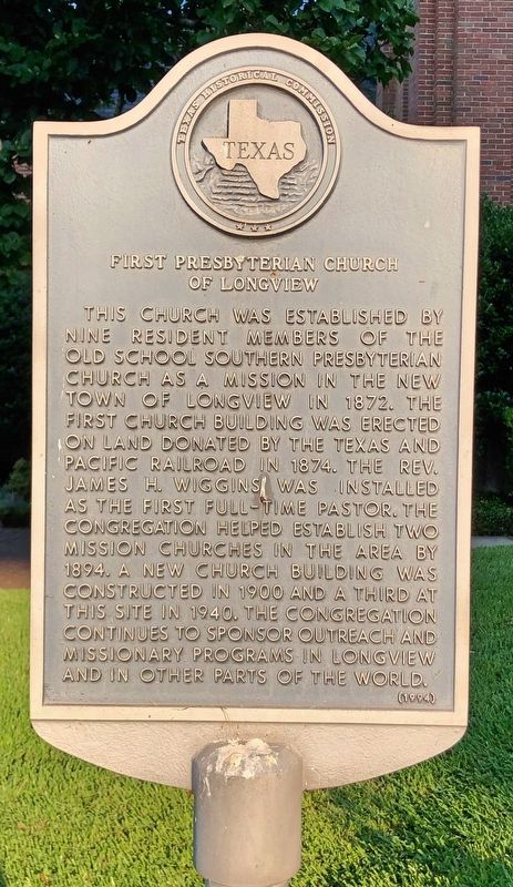 First Presbyterian Church of Longview Marker image. Click for full size.