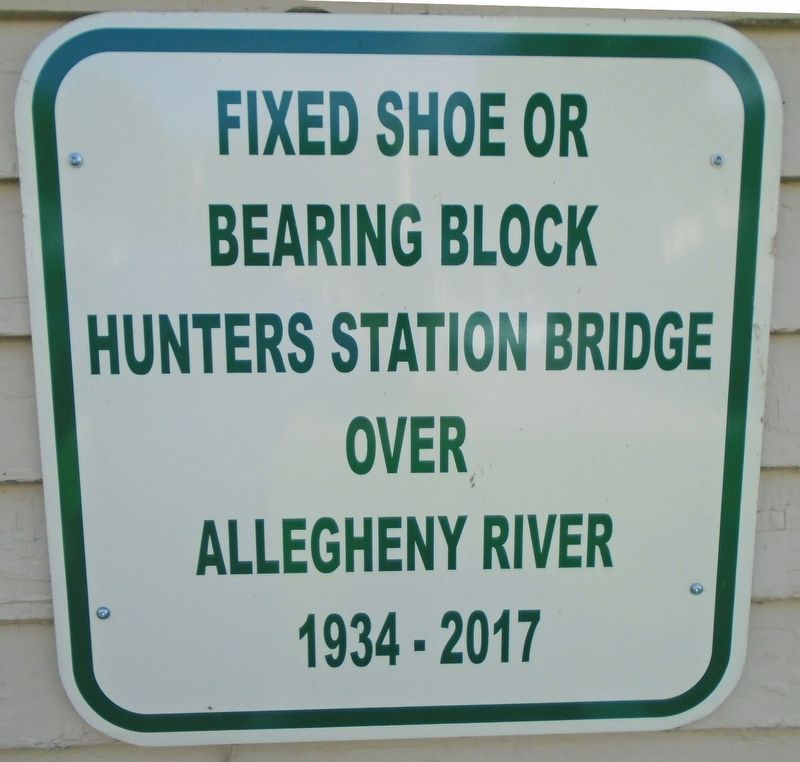 Hunters Station Bridge Bearing Block Marker image. Click for full size.