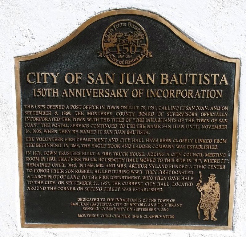 City of San Juan Bautista Marker image. Click for full size.