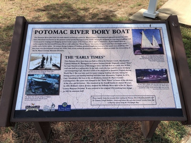 Potomac River Dory Boat Marker image. Click for full size.