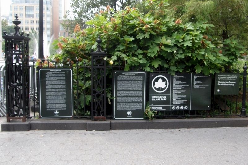 Shirley Hayes and the Preservation of Washington Square Park Marker site image. Click for full size.