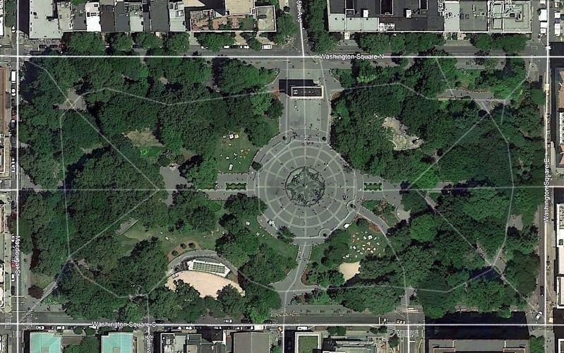 Washington Square Park, present (2019) image. Click for full size.