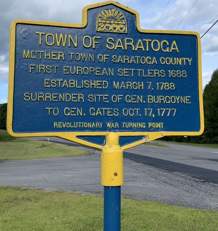 Town of Saratoga Marker. Click for full size. Town of Saratoga Marker image. Click for full size.