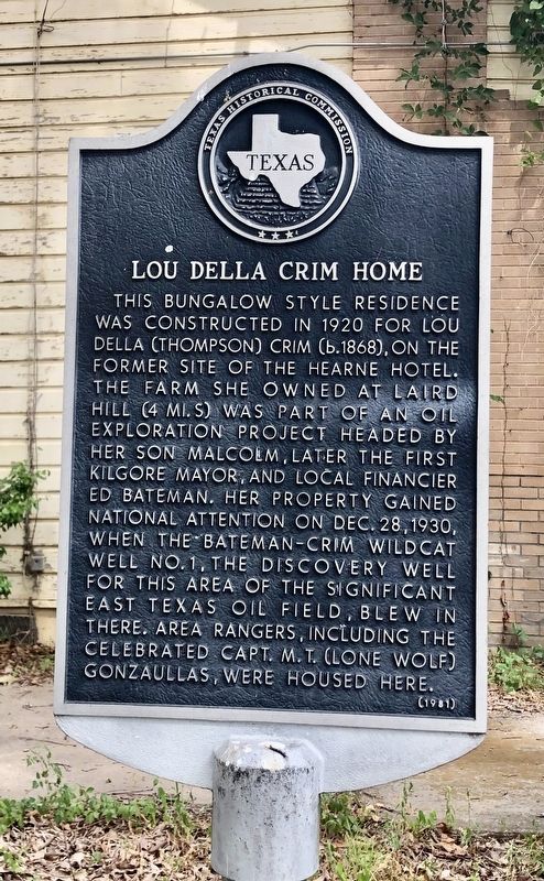 Lou Della Crim Home Marker image. Click for full size.