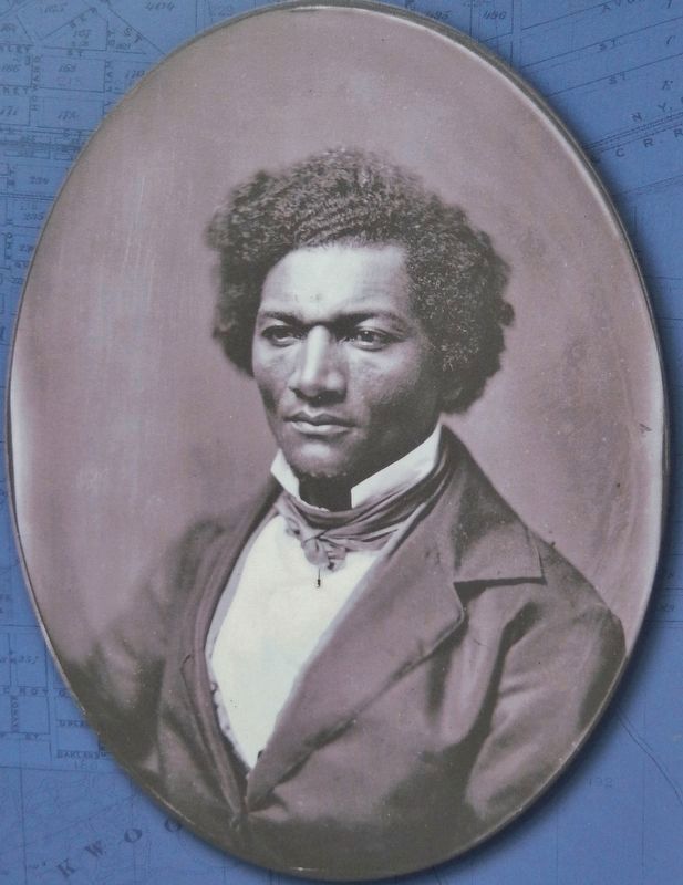 Marker detail: Frederick Douglass. Click for full size. Marker detail: Frederick Douglass image. Click for full size.