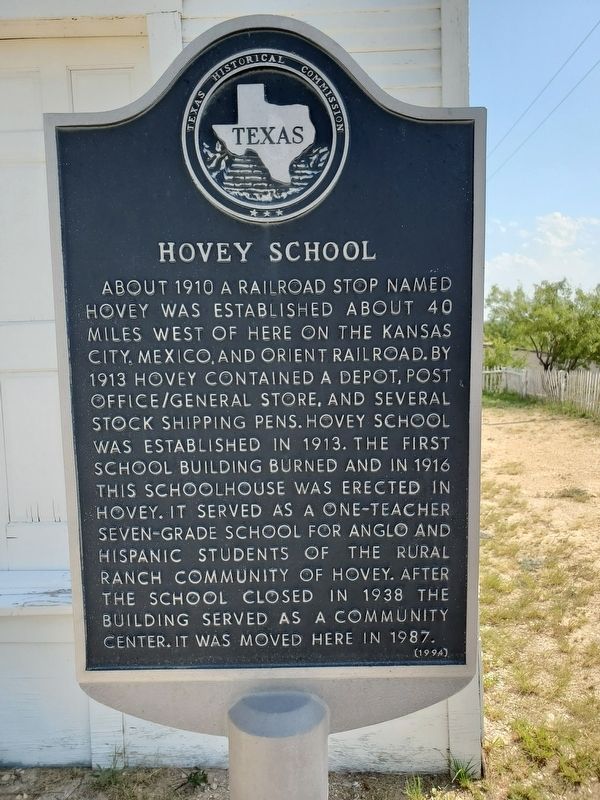 Hovey School Marker image. Click for full size.