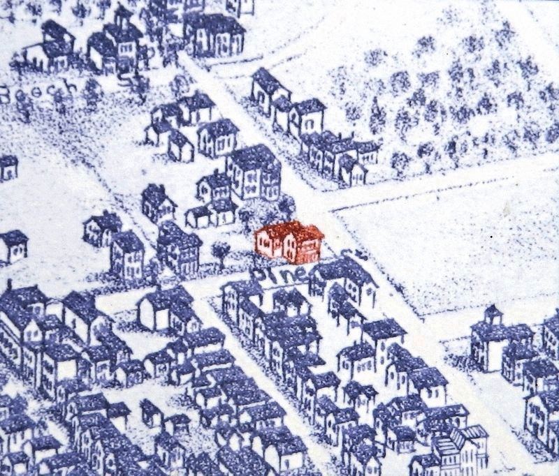 Marker detail: Map image of Loguen home<br>(<i>formerly at this location</i>) image. Click for full size.