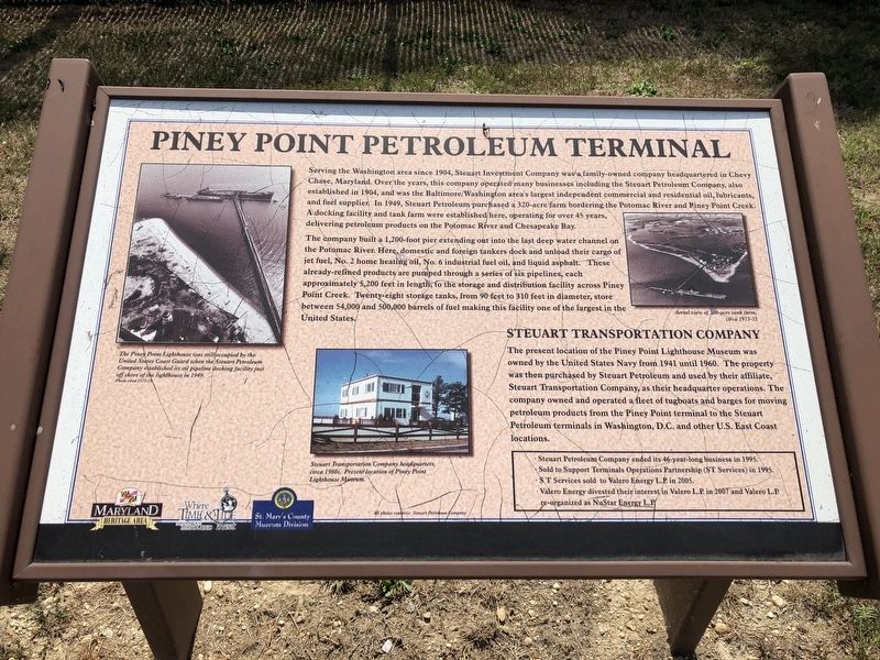 Piney Point Petroleum Terminal Marker image. Click for full size.