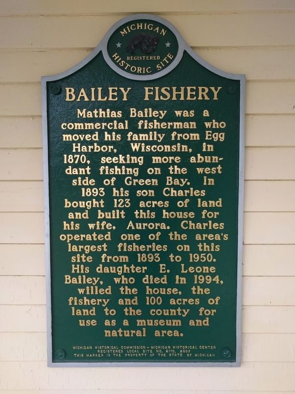 Bailey Fishery Marker image. Click for full size.