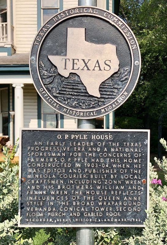 O. P. Pyle House Marker image. Click for full size.