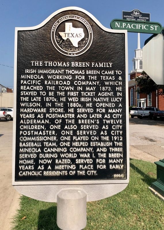 The Thomas Breen Family Marker image. Click for full size.