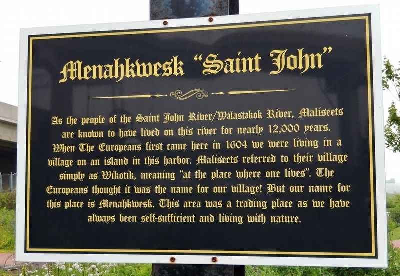 Menahkwesk "Saint John" Marker image. Click for full size.