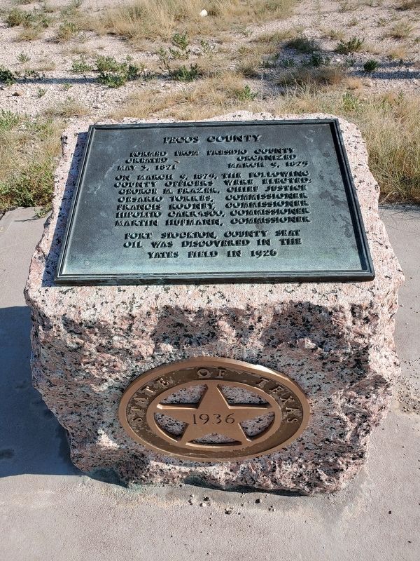 Pecos County Marker image. Click for full size.