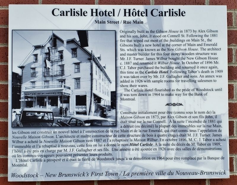 Carlisle Hotel / Htel Carlisle Marker image. Click for full size.