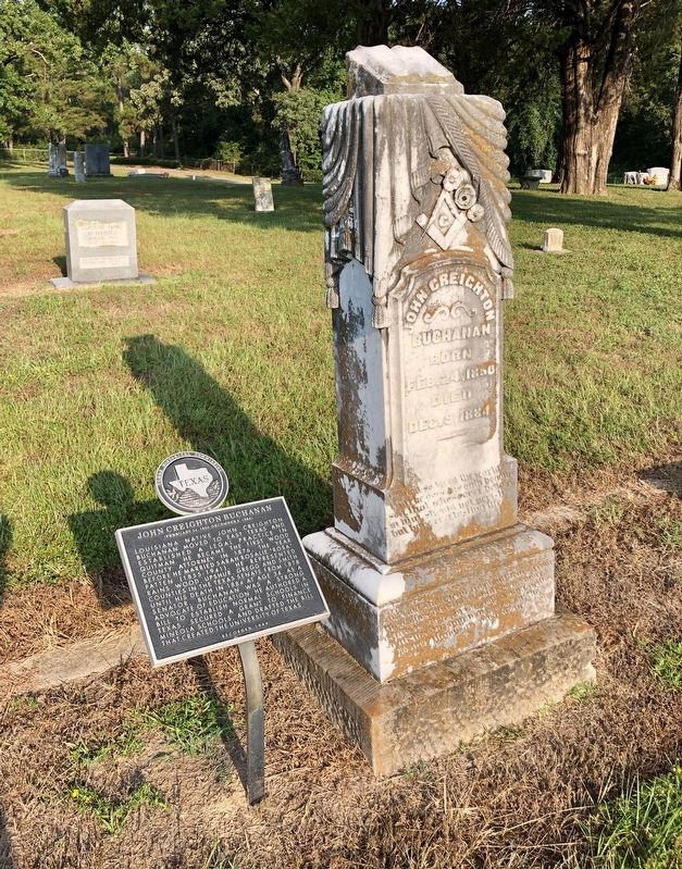 John Creighton Buchanan gravesite and marker image. Click for full size.