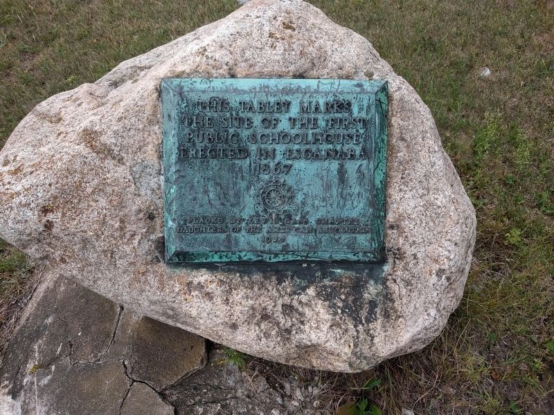 First Public Schoolhouse in Escanaba Marker image. Click for full size.