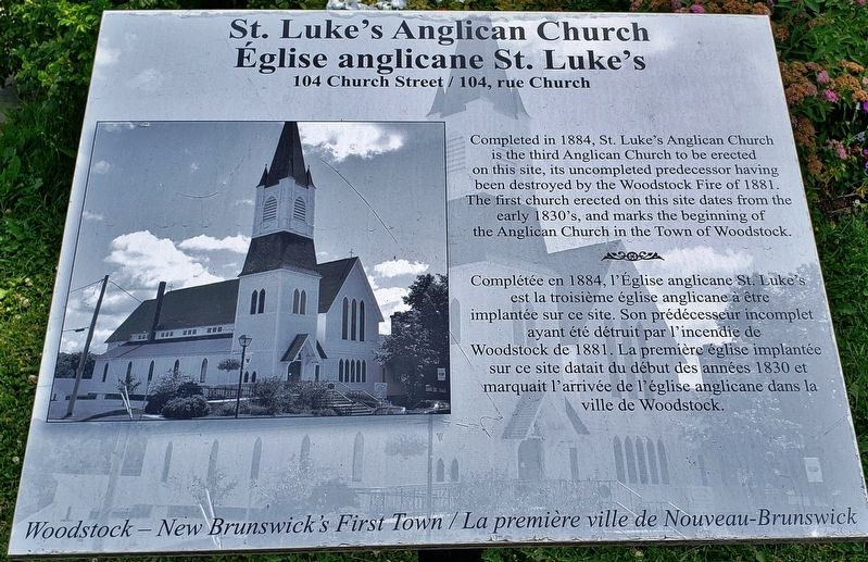 St. Luke's Anglican Church / Église anglicane St. Luke's Marker. Click for full size. St. Luke's Anglican Church / Église anglicane St. Luke's Marker image. Click for full size.