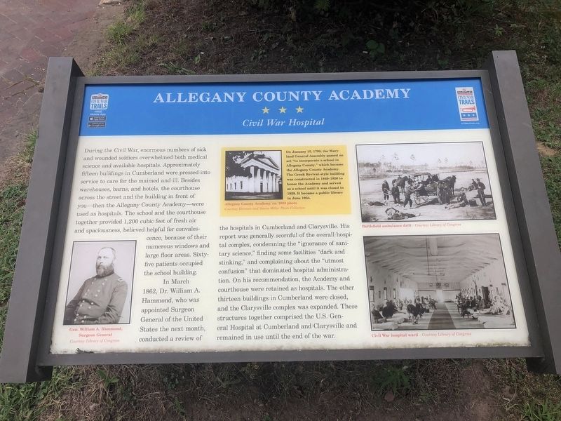 Allegany County Academy Marker. Click for full size. Allegany County Academy Marker image. Click for full size.