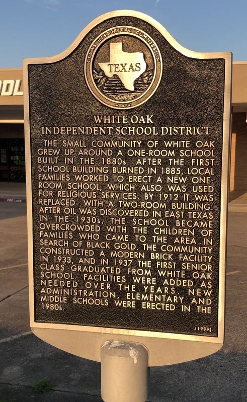 White Oak Independent School District Marker image. Click for full size.