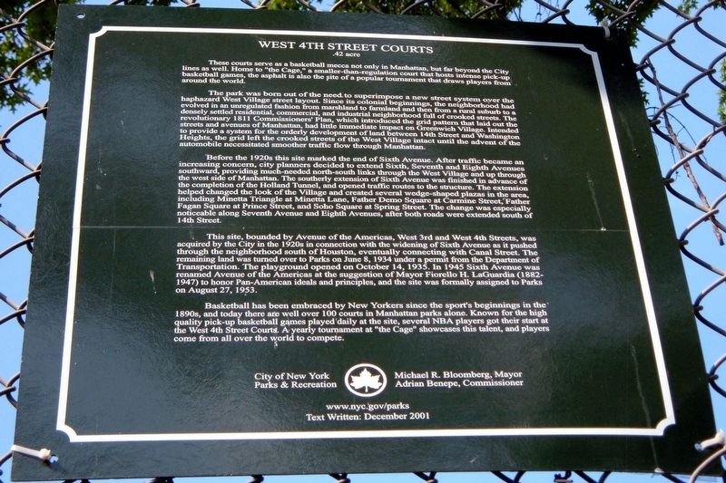 West 4th Street Courts Marker. Click for full size. West 4th Street Courts Marker image. Click for full size.