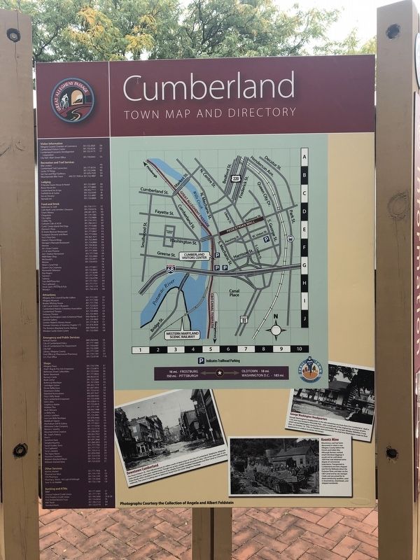Cumberland, Town Map and Directory side of the marker image. Click for full size.