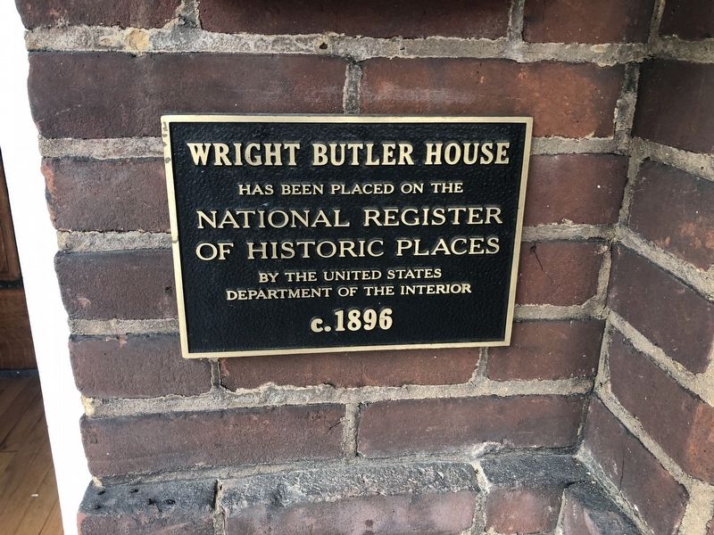 Wright Butler House Marker image. Click for full size.